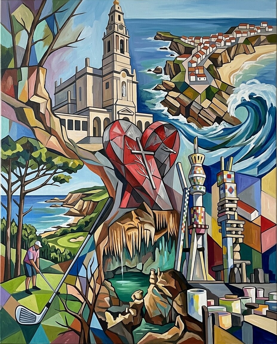 Praia d'el Rey 2023 im Stil von Picasso
